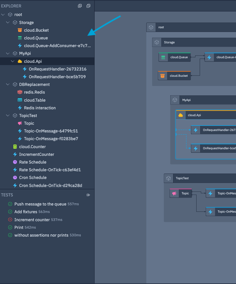 Wing Console Explorer The Wing Console Explorer view